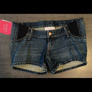 Isabel Maternity Jean Shorts- Size 0 NWT